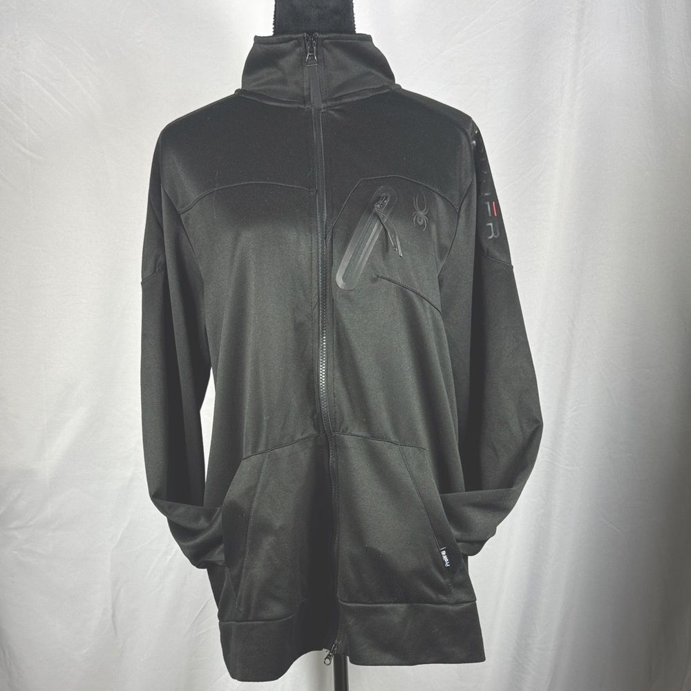 Spyder Active Black Full Zip Jacket Mens